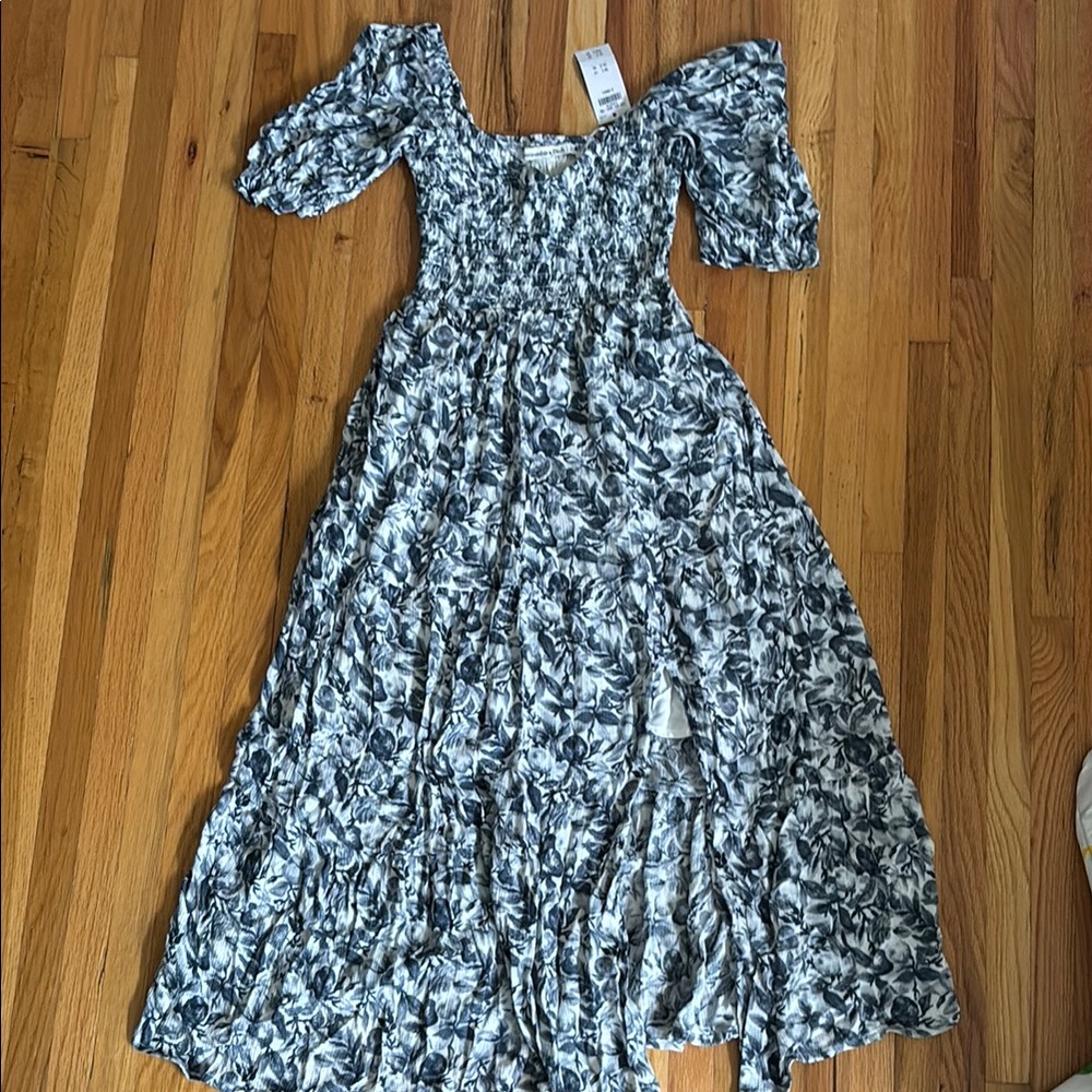 Abercrombie & Fitch Floral Blue and White Dress